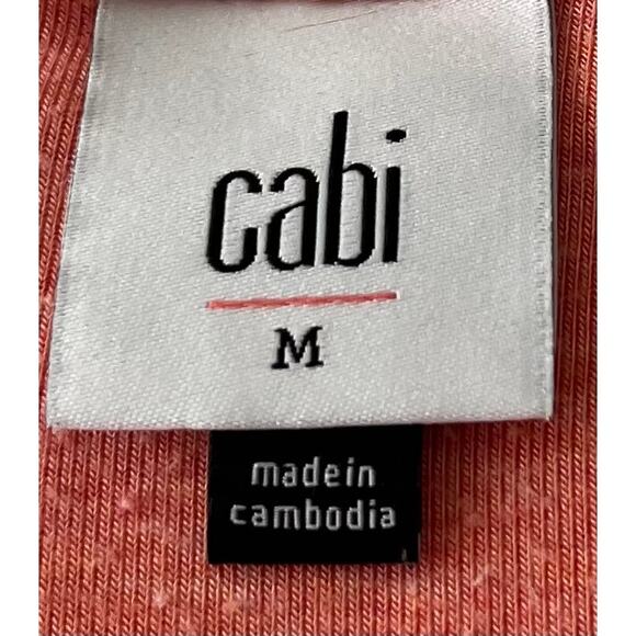 CABI LONG SLEEVE V-NECK PULL-OVER TOP/T-SHIRT, WOMENS, M, PEACH, RAYON - Picture 9 of 11